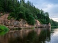 Sandstone cliffs in the evening light Royalty Free Stock Photo